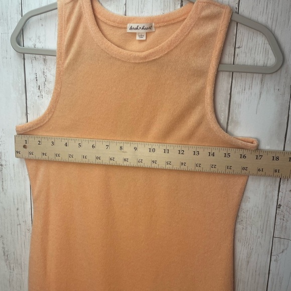 Derek Heart Orange Sheath Mini Dress Mock Neck Sleeveless size Large - Picture 5 of 7